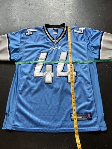 Detroit Lions Reebok NFL Onfield Equipment 44 Jahvid Best Jersey Blue Size 48 XL - Picture 9 of 15