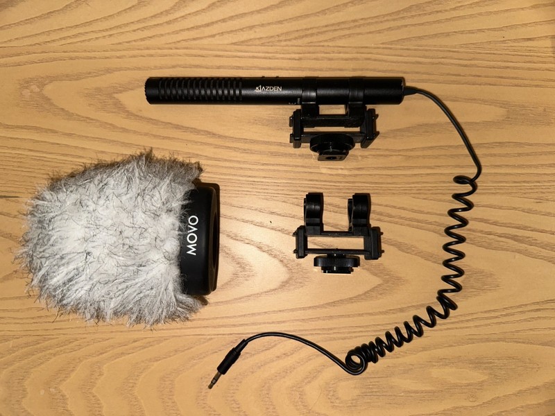 Azden SMX-10 Shotgun Microphone w/ 2 Camera Mounts and Movo Windscreen