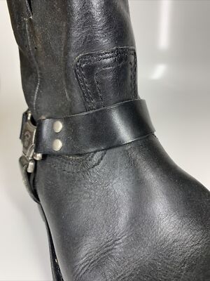 Eddie Moran Vintage Road Boots Bikers cowboy western rodeo leather black… Eddie Moran Motorcycle Road Boots  main image 3