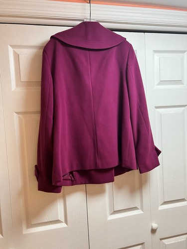 Purple Double Breasted Button Women jacket Size L. Excellent Pre Owned Condition - Picture 9 of 13