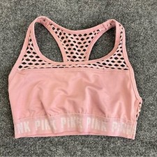 Pink Victorias Secret Ultimate Unlined Mesh Back Sports Bra Small