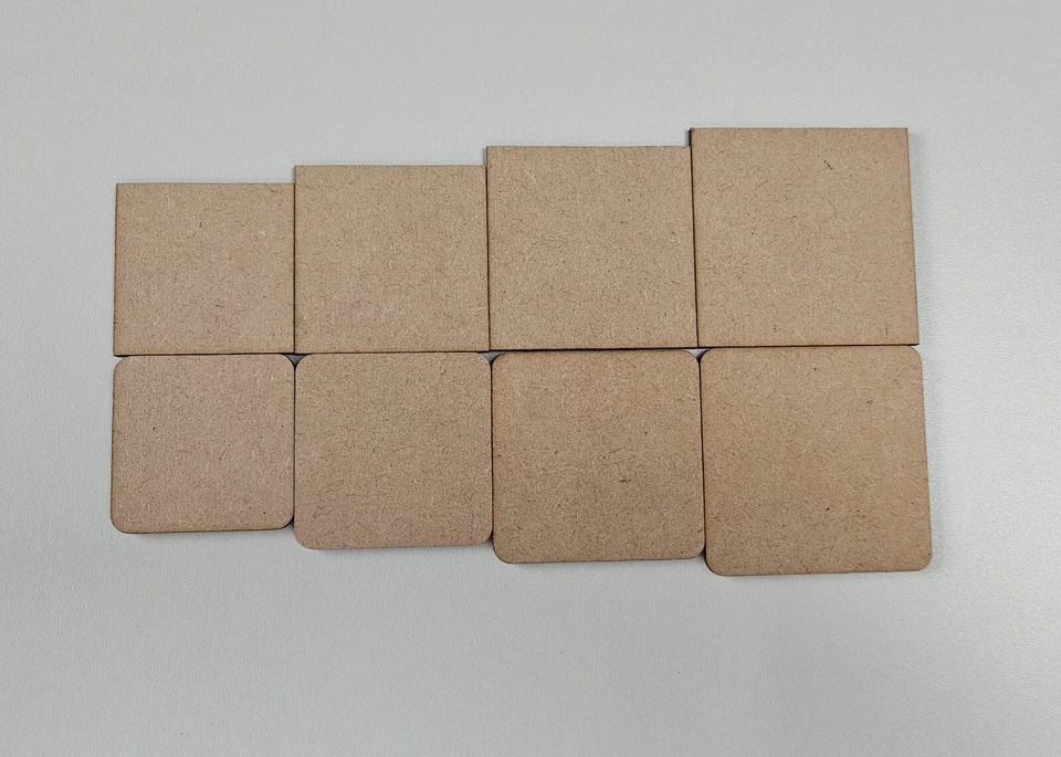 3mm MDF Square Crafting Art Shapes Bases | 2-10cm (20-100mm) | Square or rounded - Image 4 of 4