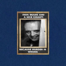 Very Cool Modern Postcard - Because Murder Is Wrong, Dark Humor Postcard