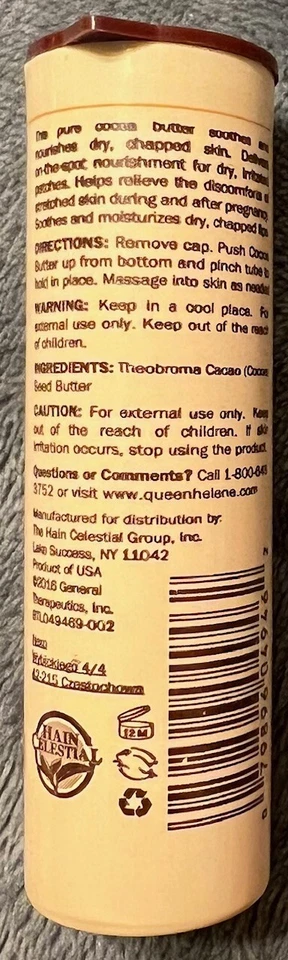 Paquete de 3 barras de manteca de cacao 100 % Queen Helene - para piel y labios - 1 OZ cada una Foto 2 de 4