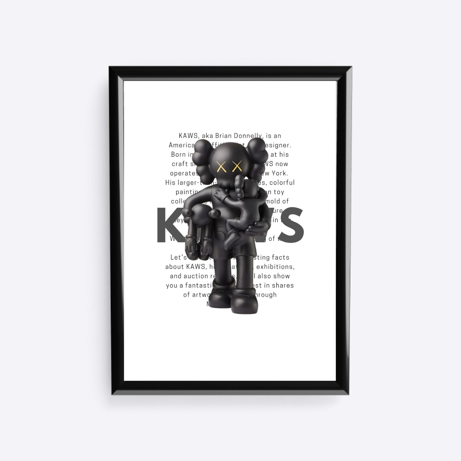 Kaws hypebeast posters set of 3 figure prints living room bedroom home