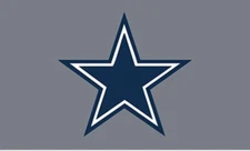 Dallas Cowboys 3X5 Feet Flag Blue Star Grey Background Mancave Outdoor Banner