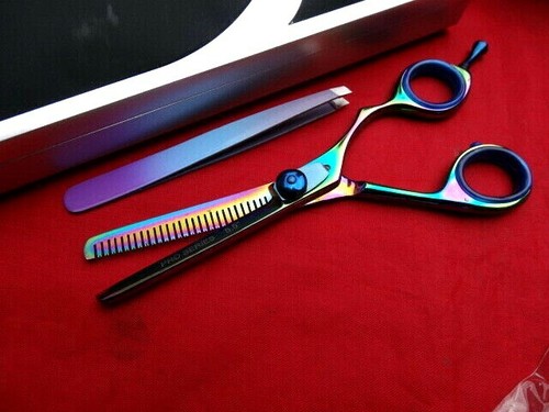 120DAYWARRANTY_5.5" Titanium Hairdressing & Hair Thinning Scissors/JapaneseSteel - Picture 8 of 10