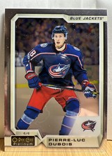 2018-19 O-Pee-Chee OPC Platinum #44 Pierre-Luc Dubois Blue Jackets