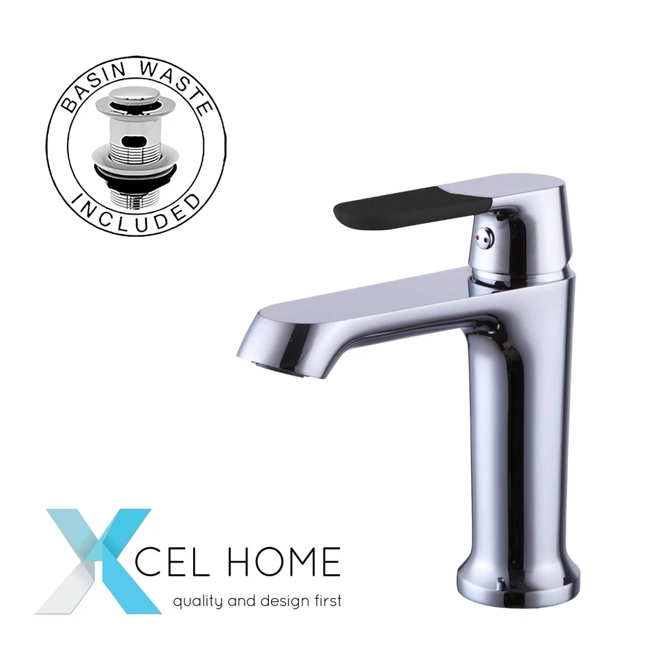 Unique Chrome Bathroom Basin Mixer Tap with Waste – Sleek Design