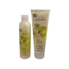 Avon Naturals Gardenia Blossom Glowing Body Scrub  Lotion Set 8.4oz New