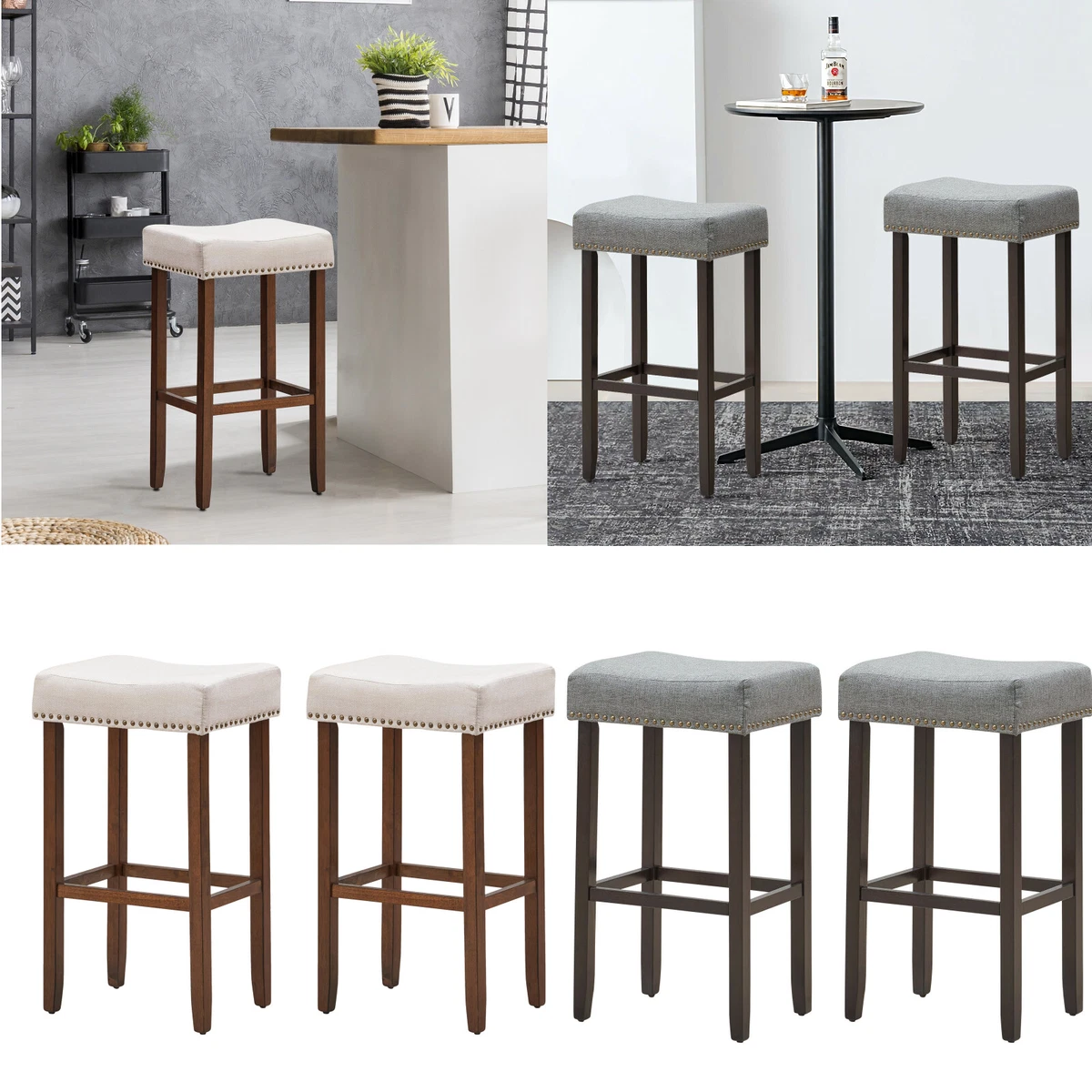 Backless counter stools with cushion deals