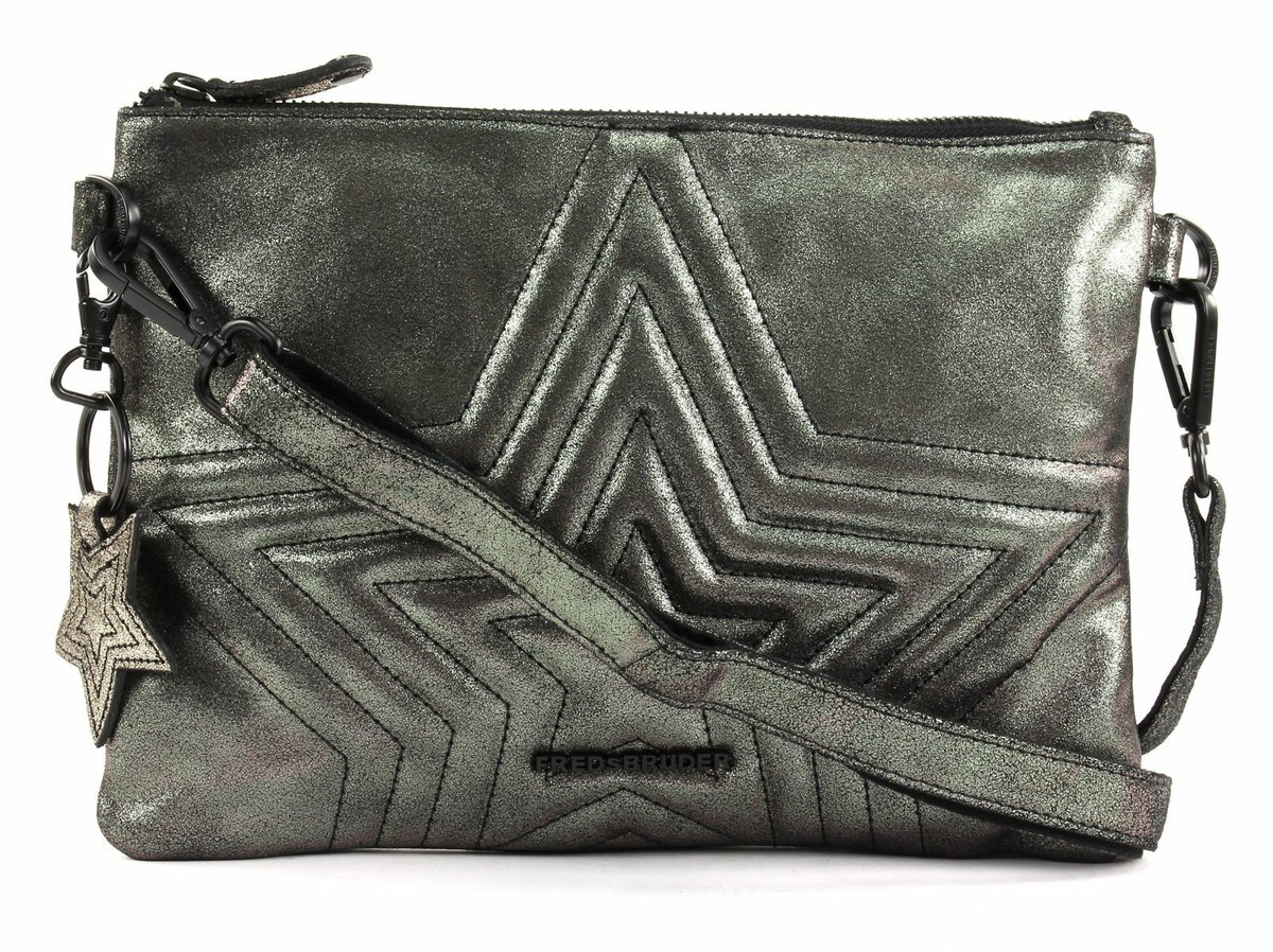 FREDsBRUDER Umhängetasche Clutch 'Pavo' Leder bronze-gold