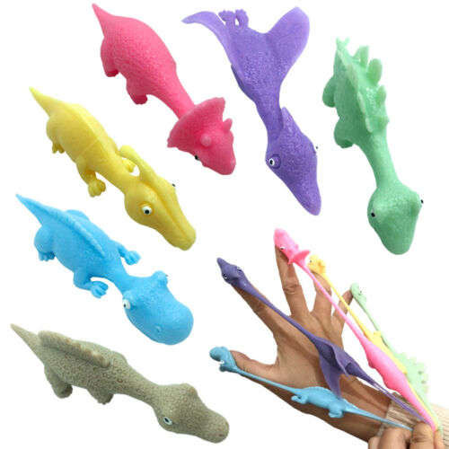 Dinosaur Finger Slingshots For Kids Catapult Toys Stretchable Novelty Boys - Picture 1 of 12
