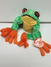 Ty Beanie Babies Panama The Tree Frog 10" 25cm MWMTs Huge Orange Eyes