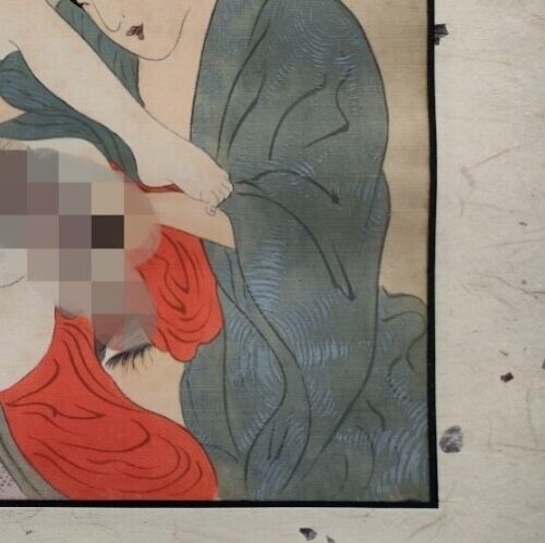 3.By Kitagawa Utamaro Bijinga Shunga Wood Block Japanese Ukiyo-e Edo Period - Picture 14 of 16