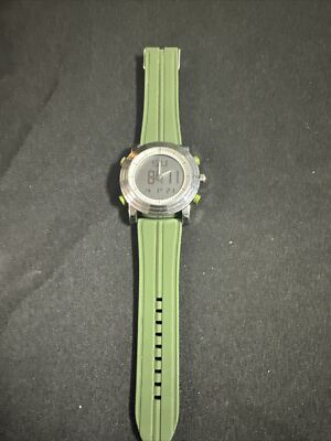 KASHIDAN S9368G Silver Dial Green Band Chronographic Men's Watch Sinobi