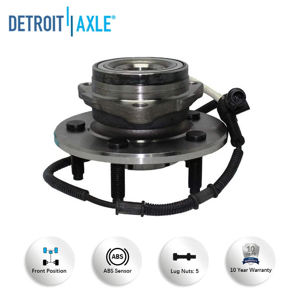 Juego de 2 cojinetes de rueda delantera para Ford F-150 2000-2003 4x4 ABS cojinetes de rueda y buje Foto 4 de 4