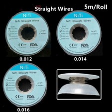 5Pcs Dental Orthodontic Straight Wire Niti Super Elastic Arch Wire Round 5m/Roll