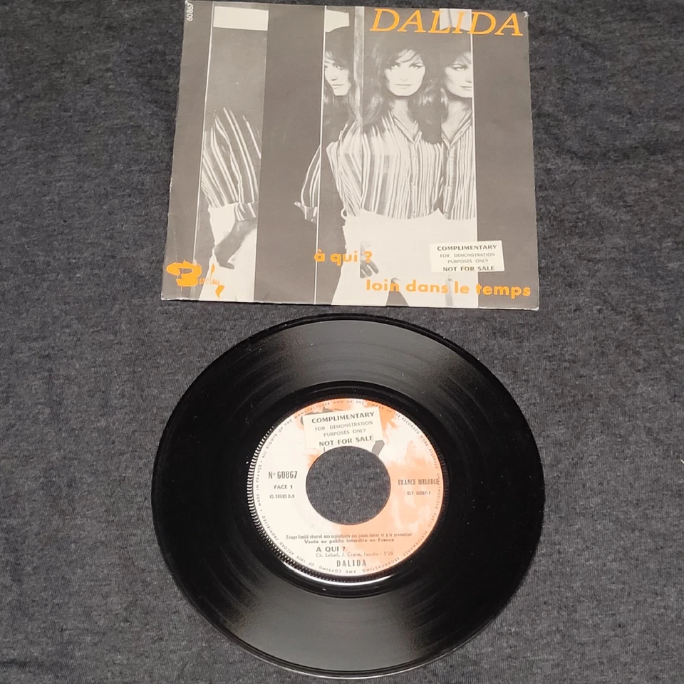 1967 Dalida - A Qui? Loin Dans Le Temps Demo Copy, 7" Vinyl LP - Image 3 of 4
