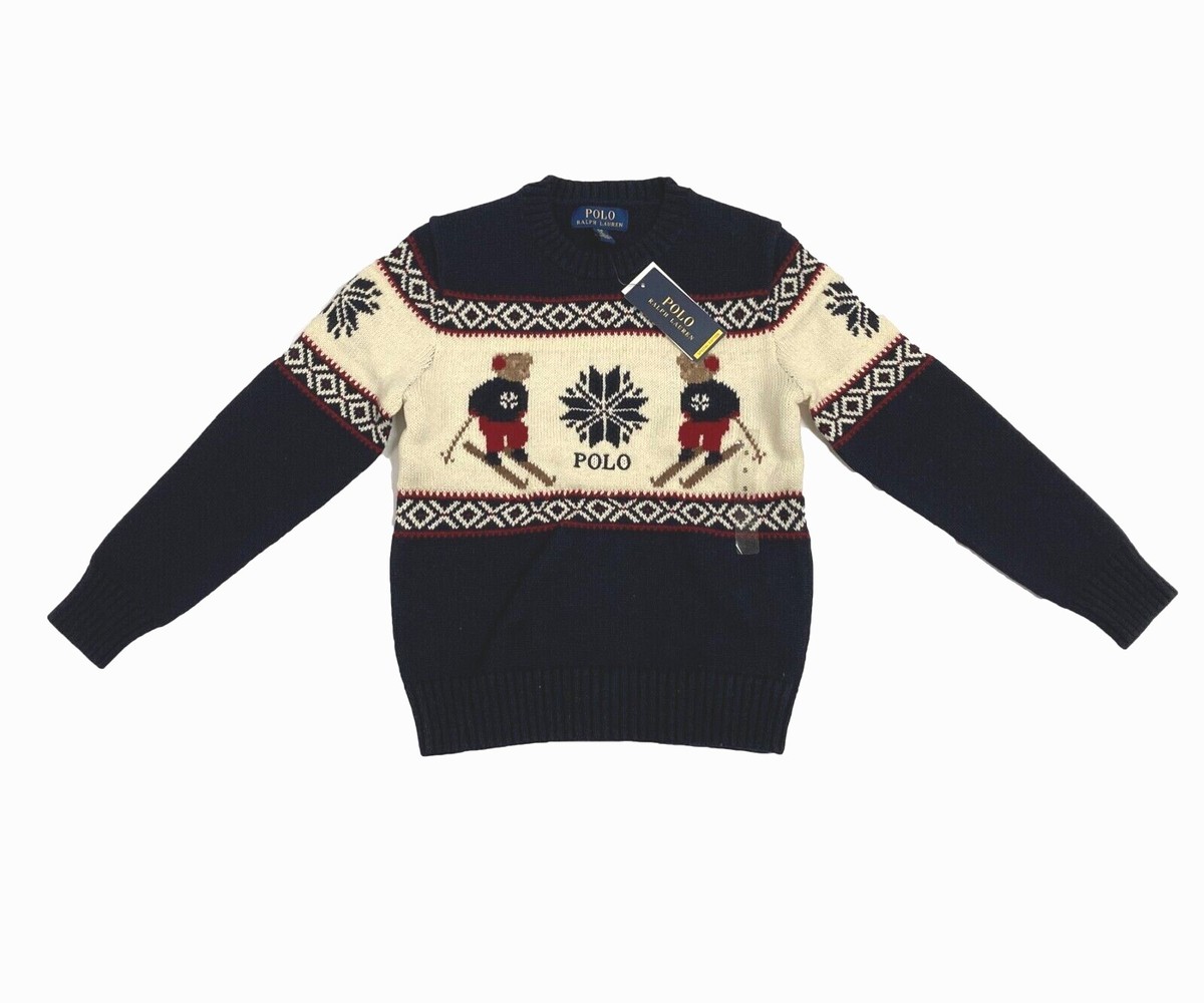 Polo Ralph Kid's Sweater, Special Edition Ski-Bears Wool Blend | eBay