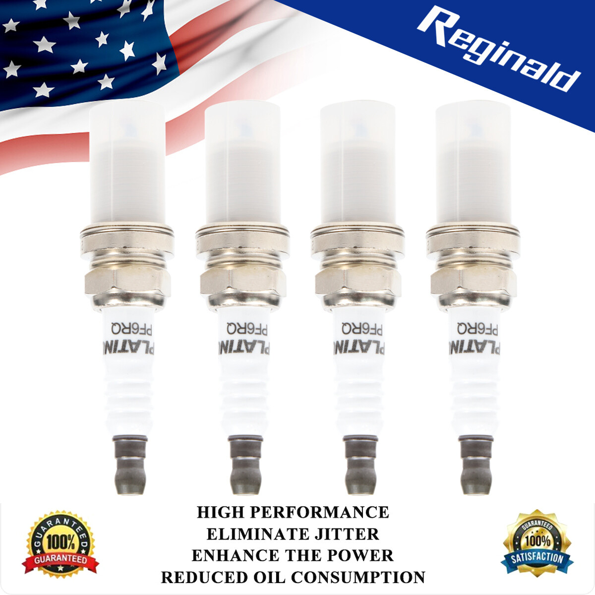 4PCS Spark Plug 6458 For Volkswagen 	Golf Beetle Audi TT A4 1.8T 2.0L  PFR 6 Q