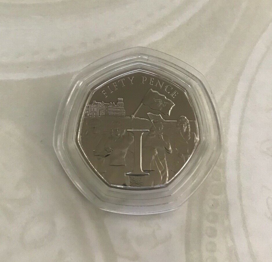 2020 Isle of Man 50 Pence 硬貨 ISLE OF MAN 50 PENCE COIN 2020 VICTORY I BRILLIANT UNCIRCULATED