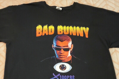 BAD BUNNY 2019 X 100pre Tour t shirt XL Reggaeton Concert Latin