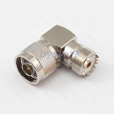 UHF Female SO-239 SO239 to N Male right angle degree L type RF Connector Adapter
