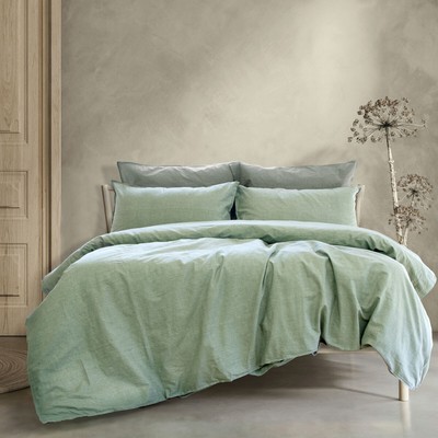 Embre Seagrass Linen Look 100% Cotton Quilt Cover Set by Ardor