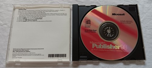 ⭐️⭐️⭐️⭐️⭐️ Microsoft Publisher 98 CD-ROM PC Software mit Key Code OEM Case - Bild 2 von 3