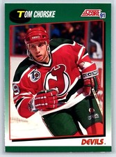 1991-92 Score Rookie and Traded Tom Chorske New Jersey Devils #63T