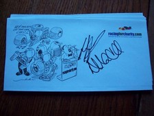 A RACINGFORCHARITY ENVELOPE SIGNED BY ALAN McNISH AND RALPH FIRMAN