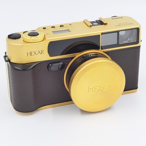 Konica Hexar Gold AF 120th Anniversary 35mm Film Camera Kit, ALL BOXES, TOP MINT - Picture 4 of 24