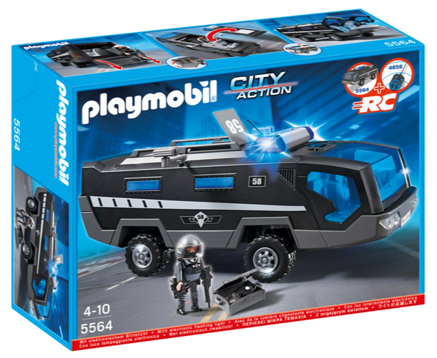 PLAYMOBIL 5564 SEK-EINSATZTRUCK mit Licht und Sound Polizei Auto