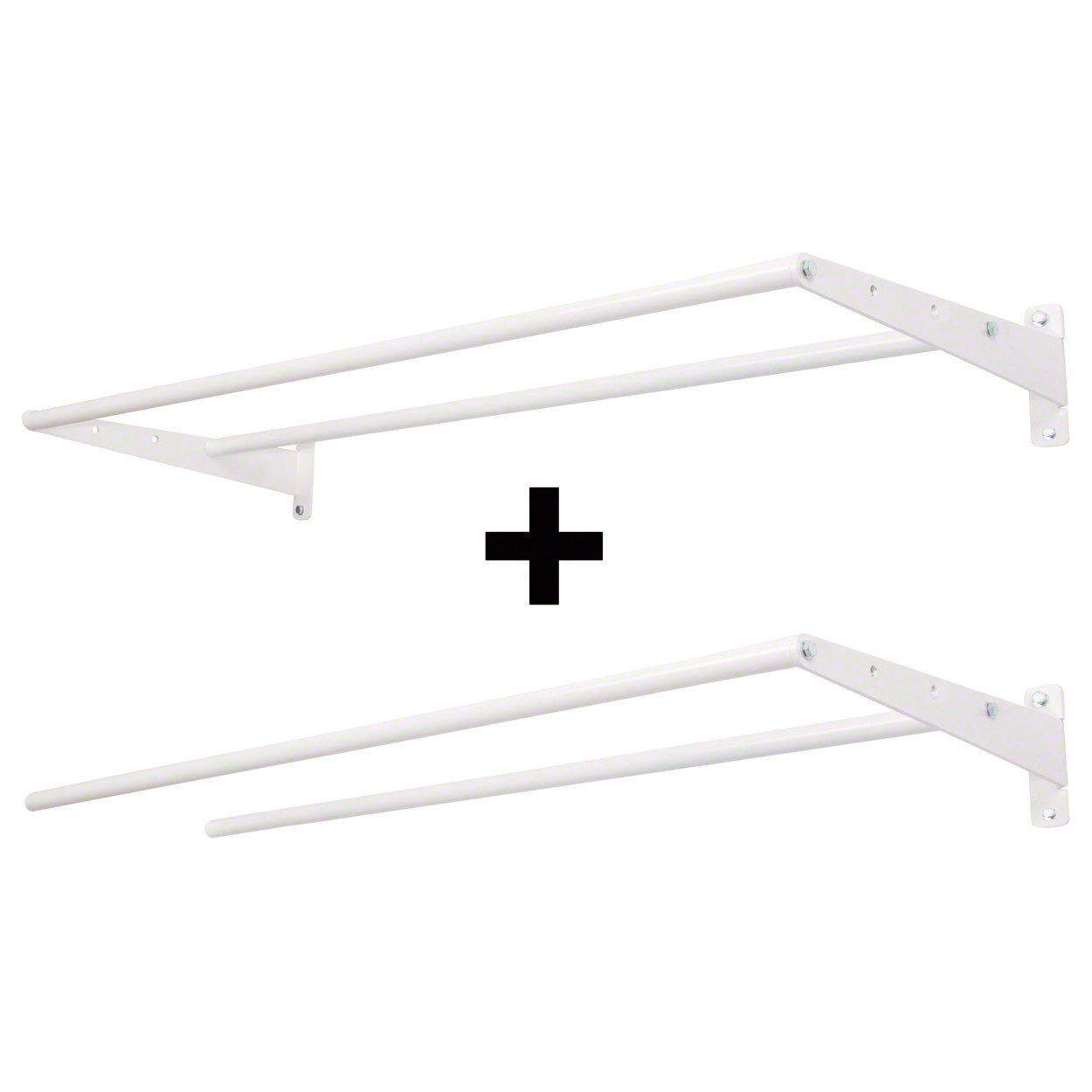 Wandhalterung Set, 125 cm, mit 2 Auflagestäben, Basis- und Erweiterungsmodul, 7-