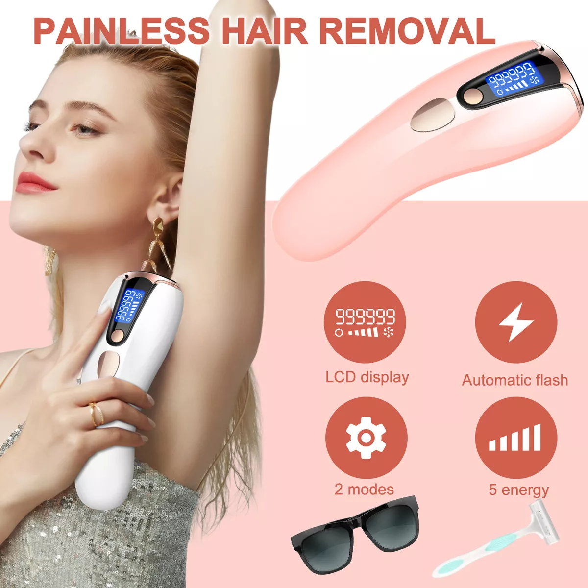Best Christmas Gift Laser Hair Removal Device Permanent Epilator For Facial Body
