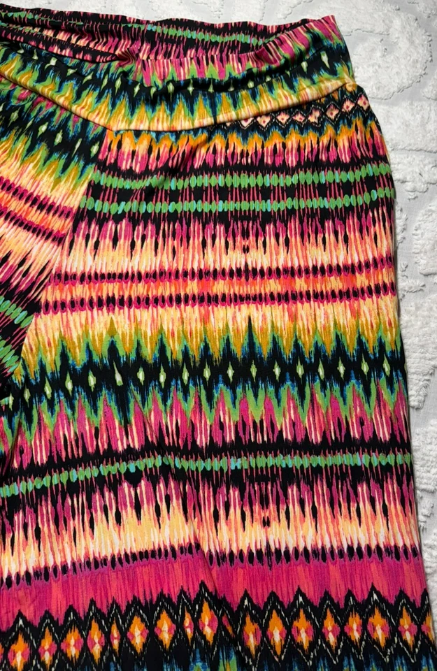 Pantalones Palazzo Marca Yummy Plus Talla 3XL Boho Colores Brillantes Cómodos y Ligeros Foto 3 de 4