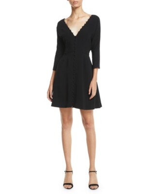 knee length dresses for ladies Azra Twill Buttondown Mini Dress in Moonmist main image 1