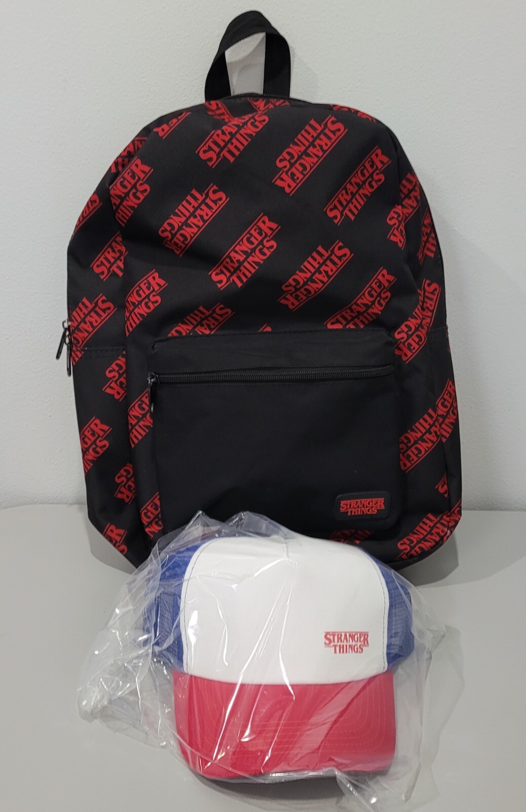 Stranger Things Loungefly Backpack LOGO Print Red… - image 11