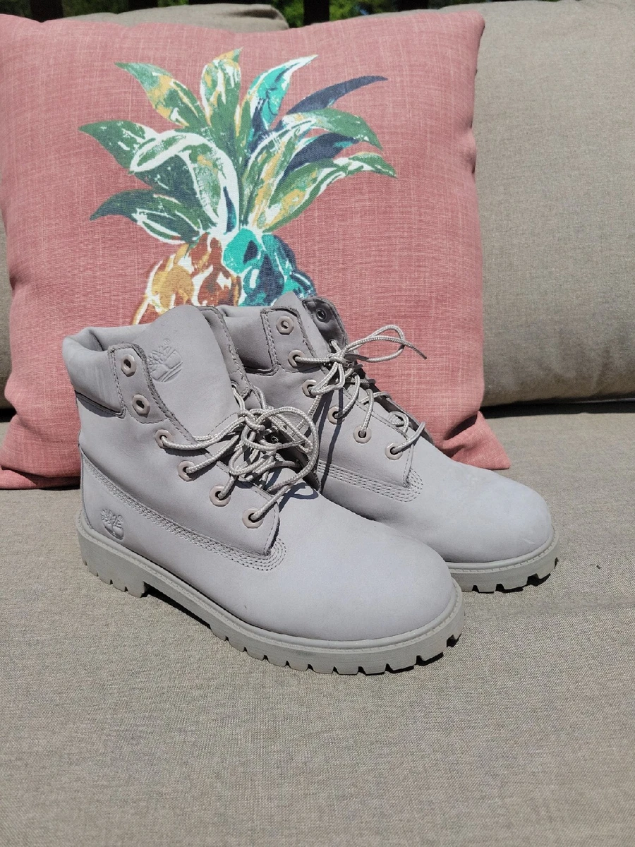 Timberland Gray inch premium boots Size 5 light womens size | eBay