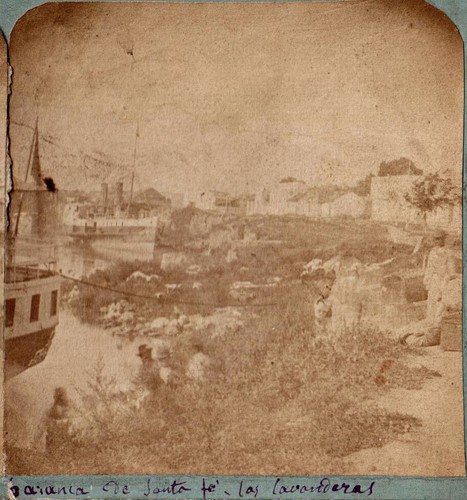 Argentine.Argentina.Barrancas de Santa Fé.Lavanderas.Photo Albumen Stereo.1857. - Picture 3 of 4