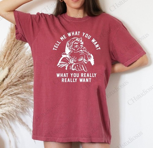 Tell Me What You Want What You Really Want Shirt, lustig Weihnachten Santa - Bild 3 von 7