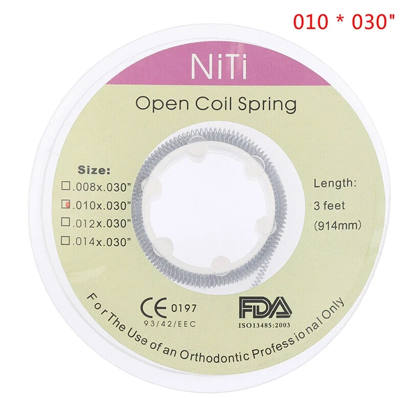 2Roll Dental Orthodontic Niti Open Coil Spring Spool .008/010/012/014 ...