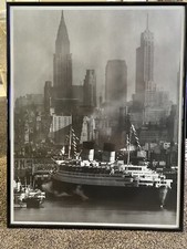 Andreas Feininger Framed Print Queen Mary & The Chrysler Building