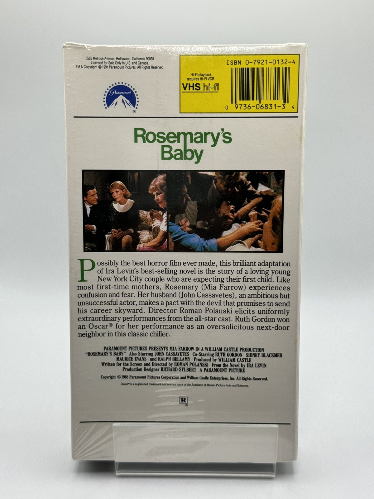 Rosemary’s Baby (VHS, 1991) Horror Factory Sealed Watermarks Paramount
