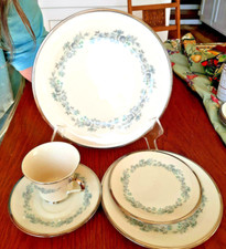 SALE Lenox fine China REPERTOIRE Pattern 5-pc Place Setting, PlatinumRim was 70