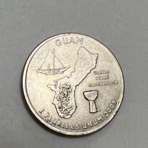 2009 GUAM QUARTER SEVERE OFF ROUND 25 cents | eBay