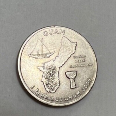 Guam⭐︎ 2009 GUAM QUARTER SEVERE OFF ROUND 25 cents | eBay