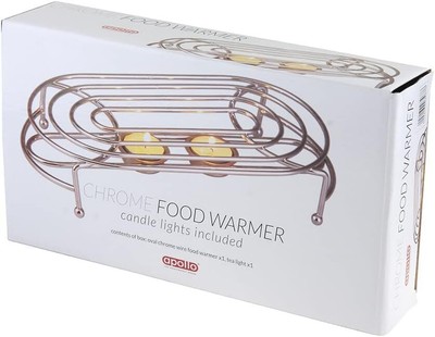 Chrom Speisenwärmer Doppel Oval Teelicht Party Chafing Dish Gestell Ständer Brenner