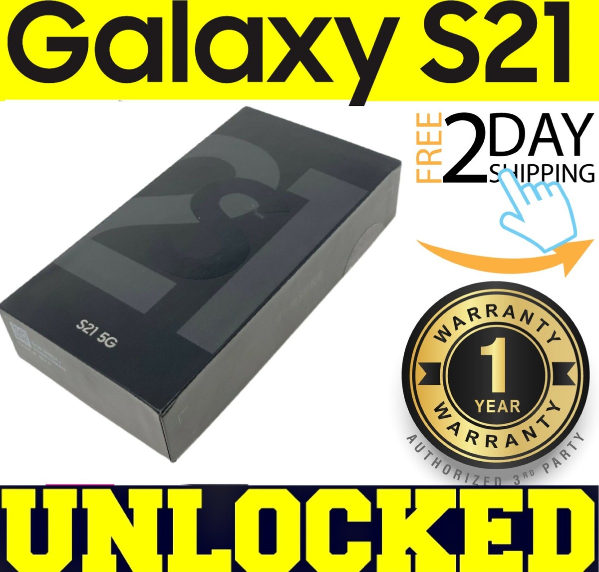 SAMSUNG GALAXY S21 5G SM-G991U1 128GB PHANTOM GRAY (FACTORY